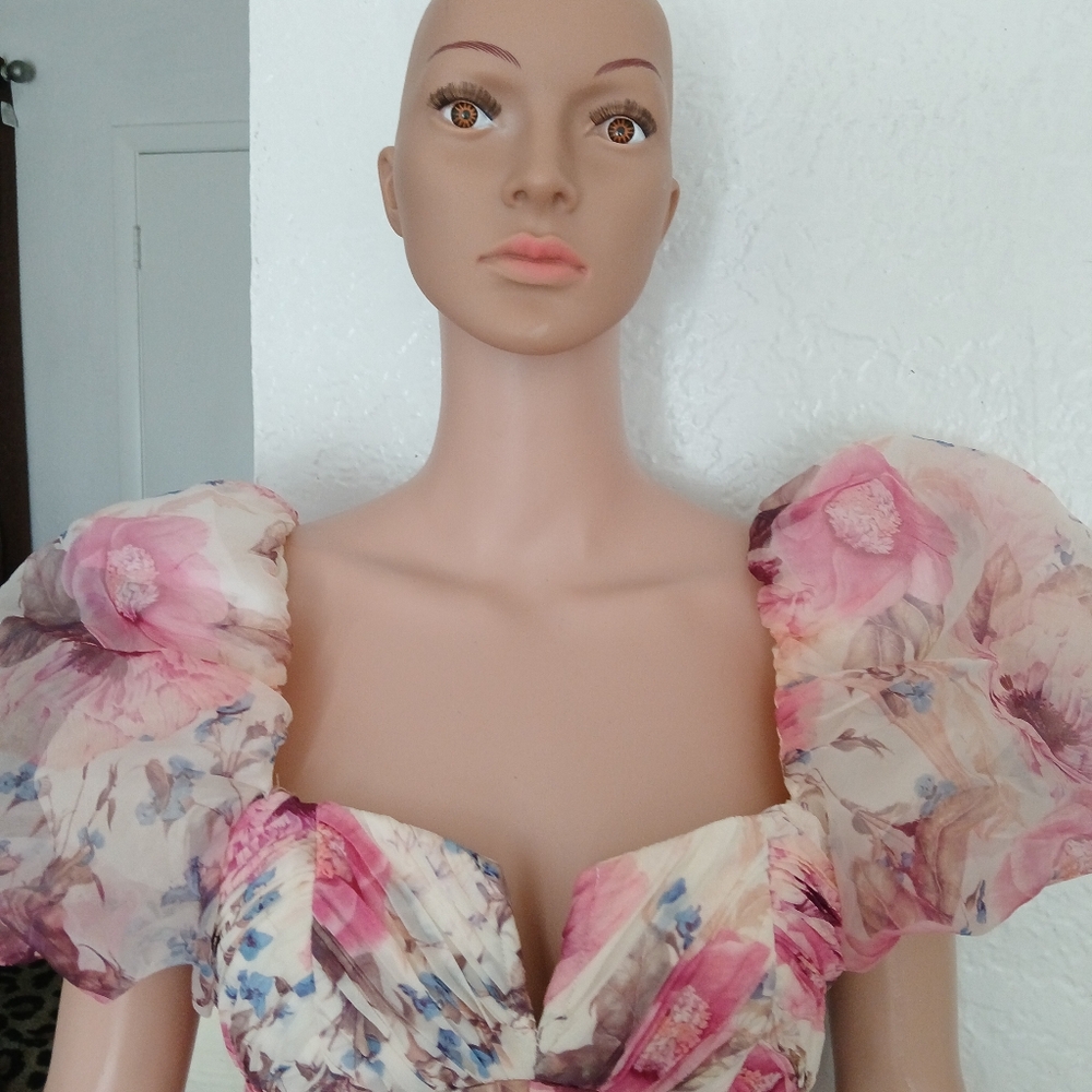 Elegant Floral Chiffon Blouse